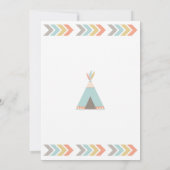 Invitation au Baby shower tribal | Saupoudrer Teep (Dos)