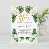 Invitation au baby shower tropical d'Aloha (Debout devant)