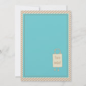 Invitation au Baby shower Turquoise du nid d'oisea (Dos)