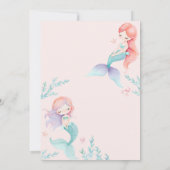 Invitation au Baby shower Turquoise et pourpre de  (Dos)