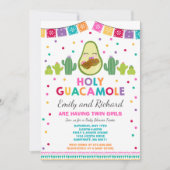 Invitation au Baby shower Twin Fiesta (Devant)