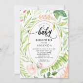 Invitation au Baby shower végétal (Devant)