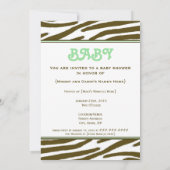 Invitation au Baby shower vert (Dos)