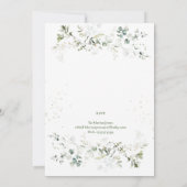 Invitation au Baby shower vert botanique (Dos)