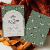 Invitation au Baby shower vert de l'Ouest