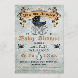 Invitation au Baby shower Vintage