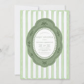 Invitation au Baby shower Vintage de St Jacques (Devant)