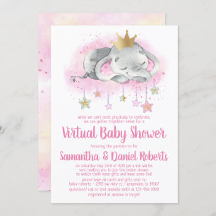 Invitation au Baby shower virtuel de la princesse