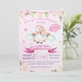 Invitation au Baby shower virtuel de l'Unicorne Wa (Debout devant)