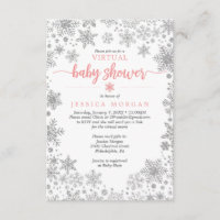 Invitation au Baby shower virtuel de Snowflake d'h
