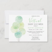 Invitation au Baby shower virtuel des ballons d'aq (Devant)