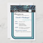 Invitation au Baby shower Zebra (Dos)