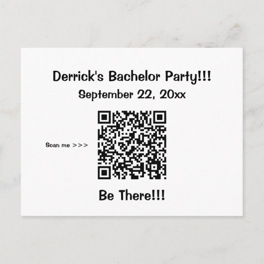 Invitation au baccalauréat avec QR Code Info (Devant)