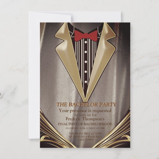 Invitation au baccalauréat Brown Satin & Fleur d'i (Devant)