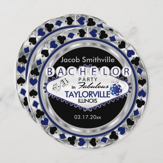 Invitation au baccalauréat en poker - do-it-yourse (Devant / Derrière)