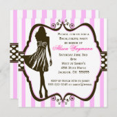 Invitation au Bachelorette de la Nuit des Filles (Devant / Derrière)