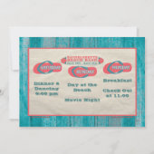 Invitation au bachelorette du week-end de plage SS (Dos)