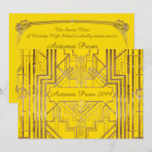 Invitation au bal de fin d'automne, or, Coupe de b (Devant / Derrière)