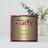 Invitation au bal de Parties scintillant rose chau (Debout devant)