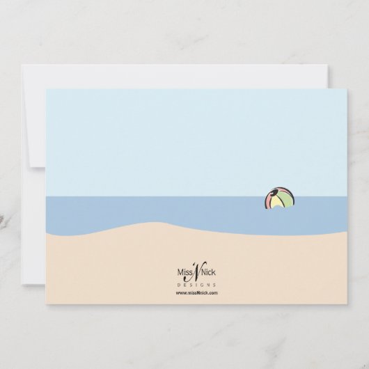 Invitation au bal de plage de Hip and Fun (Dos)