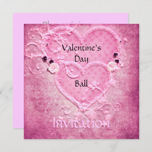 Invitation au bal de Saint-Valentin (Devant / Derrière)