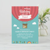 Invitation au ballon d'anniversaire à l'air chaud (Debout devant)