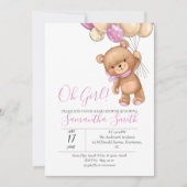 Invitation au ballon de l'ours en peluche (Devant)