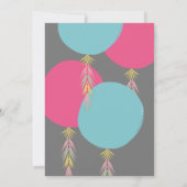 Invitation au ballon Tassel Boho (Dos)