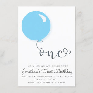 Invitation au ballons d'anniversaire