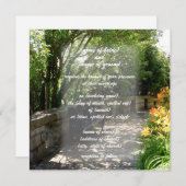 invitation au banc de jardin (Devant / Derrière)