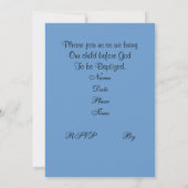 Invitation au baptême (Dos)