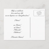 Invitation au baptême (Dos)