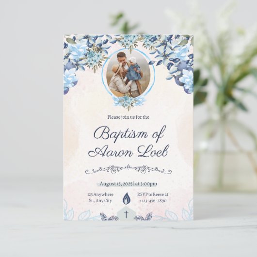 invitation au baptême (Debout devant)