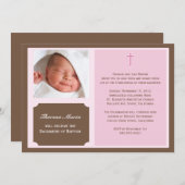 Invitation au baptême (Devant / Derrière)