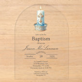 Invitation au baptême à la bougie chrétienne (Recto)