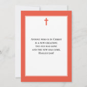 Invitation au baptême adulte simple moderne (Dos)