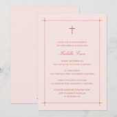 Invitation au baptême/baptême à la frontière franc (Devant / Derrière)