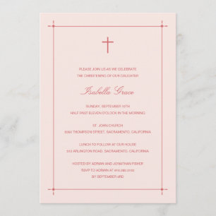 Invitation au baptême/baptême à la frontière franc