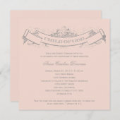 Invitation au baptême/baptême de la bannière Vinta (Devant / Derrière)