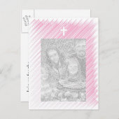 Invitation au baptême/baptême (fille) (Devant / Derrière)