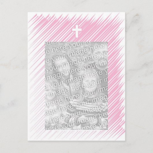 Invitation au baptême/baptême (fille) (Devant)