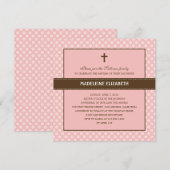 Invitation au baptême/baptême Pois (Devant / Derrière)