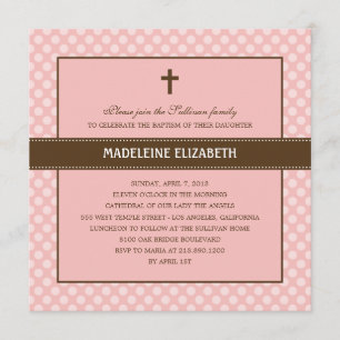 Invitation au baptême/baptême Pois