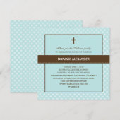 Invitation au baptême/baptême Pois (Devant / Derrière)