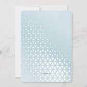 Invitation au baptême bleu glace (Dos)