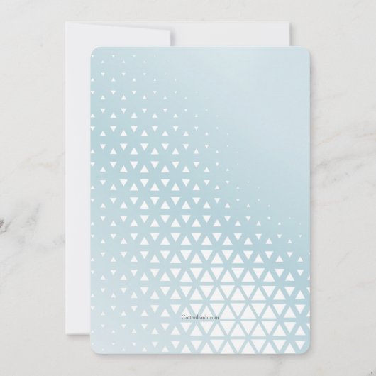 Invitation au baptême bleu glace (Dos)