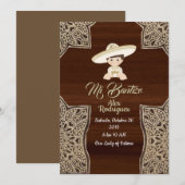 invitation au baptême charro baby (Devant / Derrière)