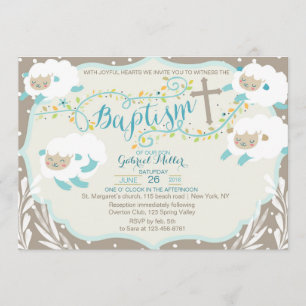 Invitation au baptême d'agneau