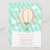 Invitation au baptême de ballons à air chaud (Devant / Derrière)