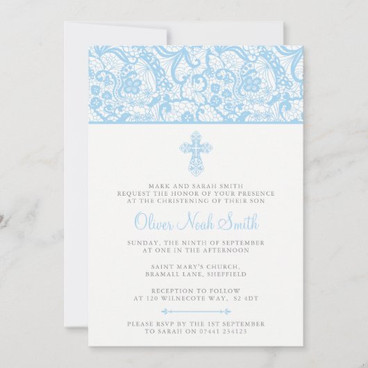 Invitation au baptême de bébé (Devant)